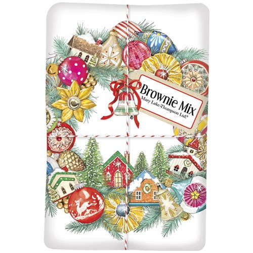 Brownie Mix with Tea Towel - Ornament Wreath - Gift Set - Mary Lake-Thompson Ltd.