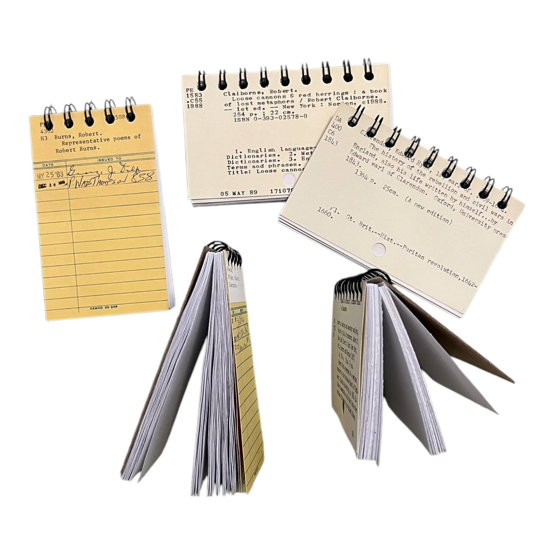 Upcycled Library Themed Mini Bullet Journal