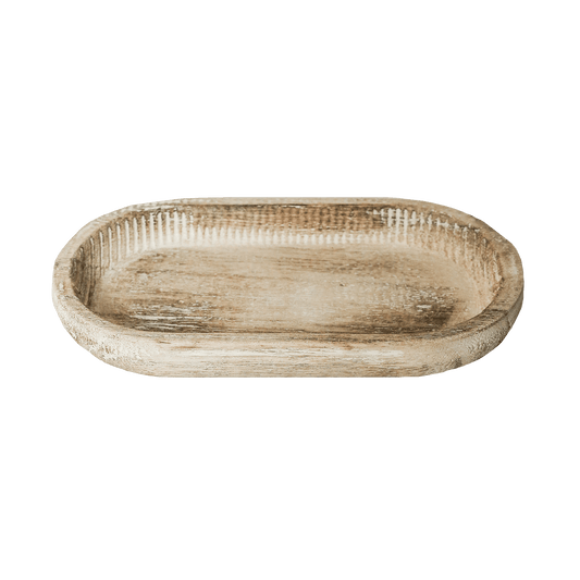 Plateau en bois rustique 