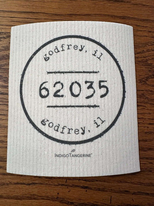 62035 Godfrey IL Postmark - Swedish Dish Cloth