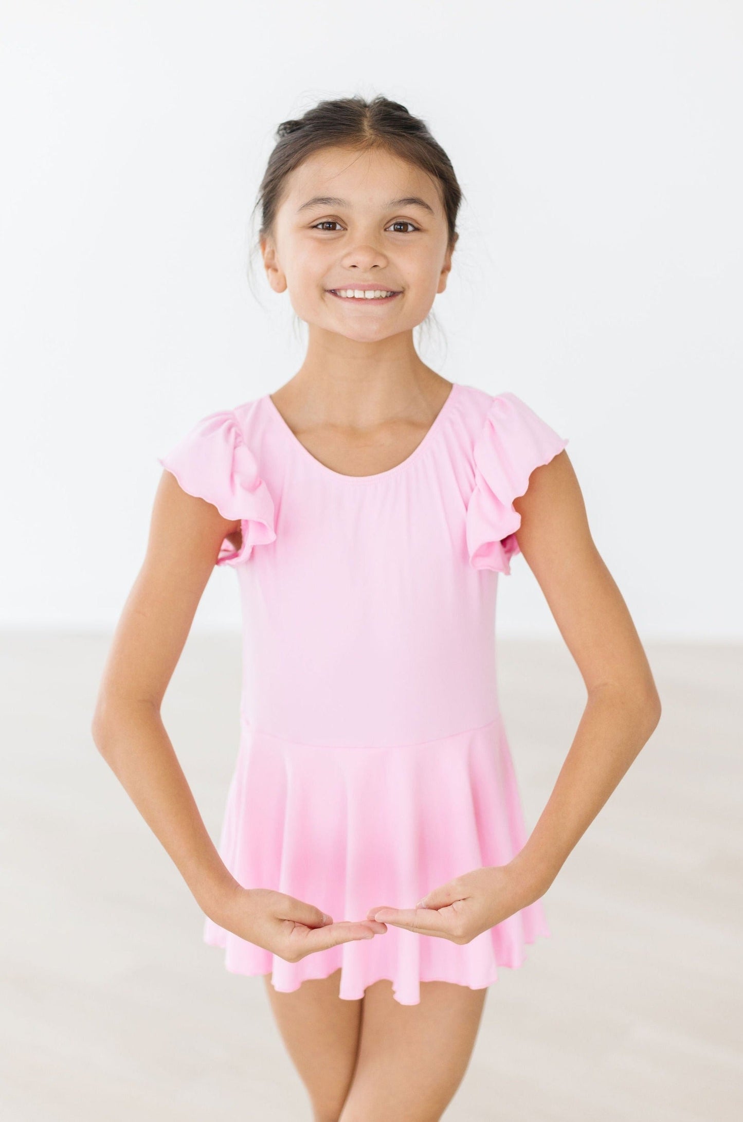 Bubblegum Pink S/S Twirl Leotard