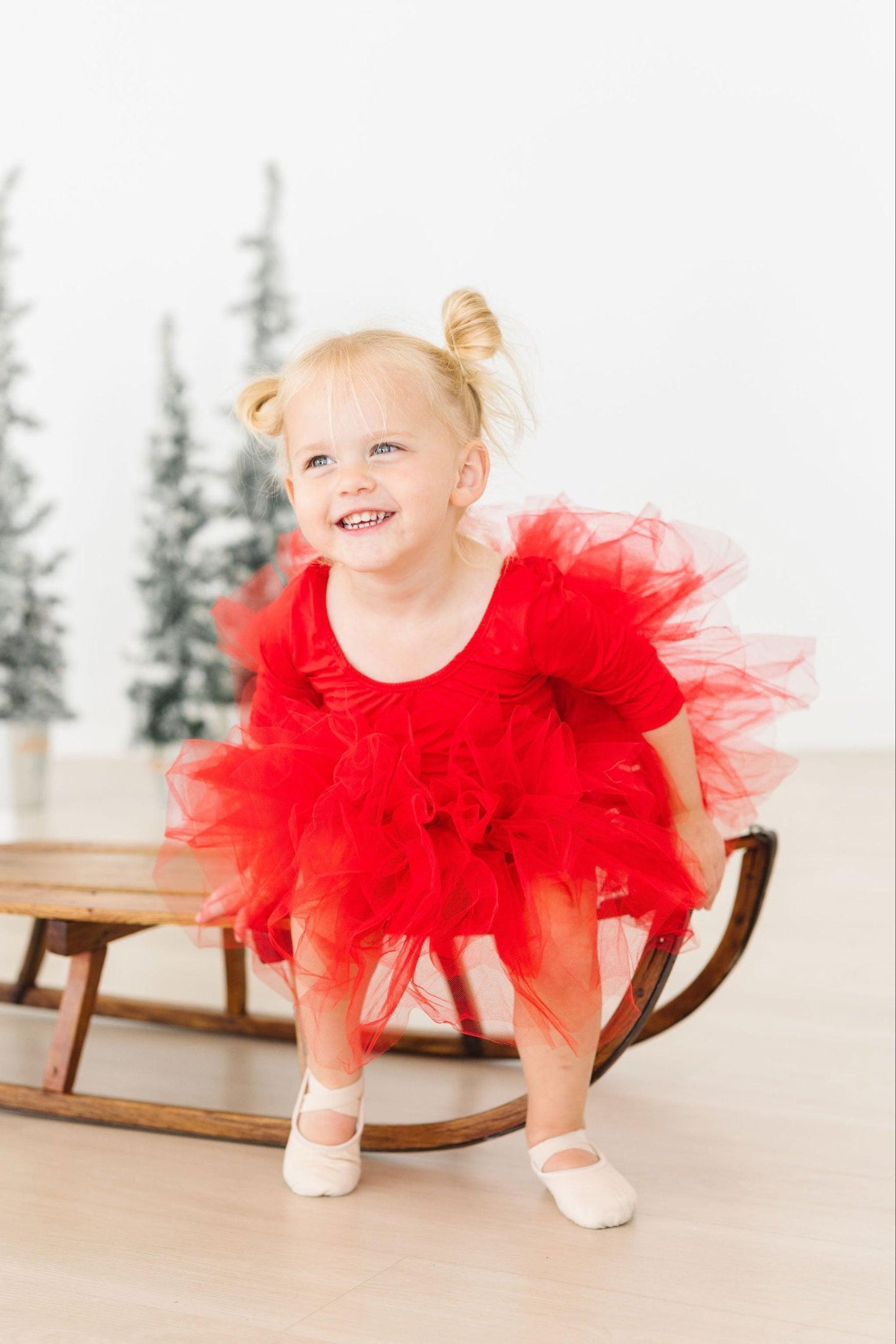 Red 3/4 Tutu Leotard