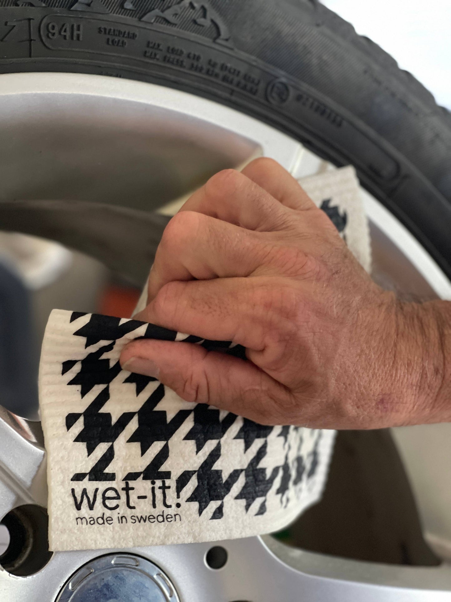 Swedish Dish Cloth - Houndstooth Black - Wet-it!