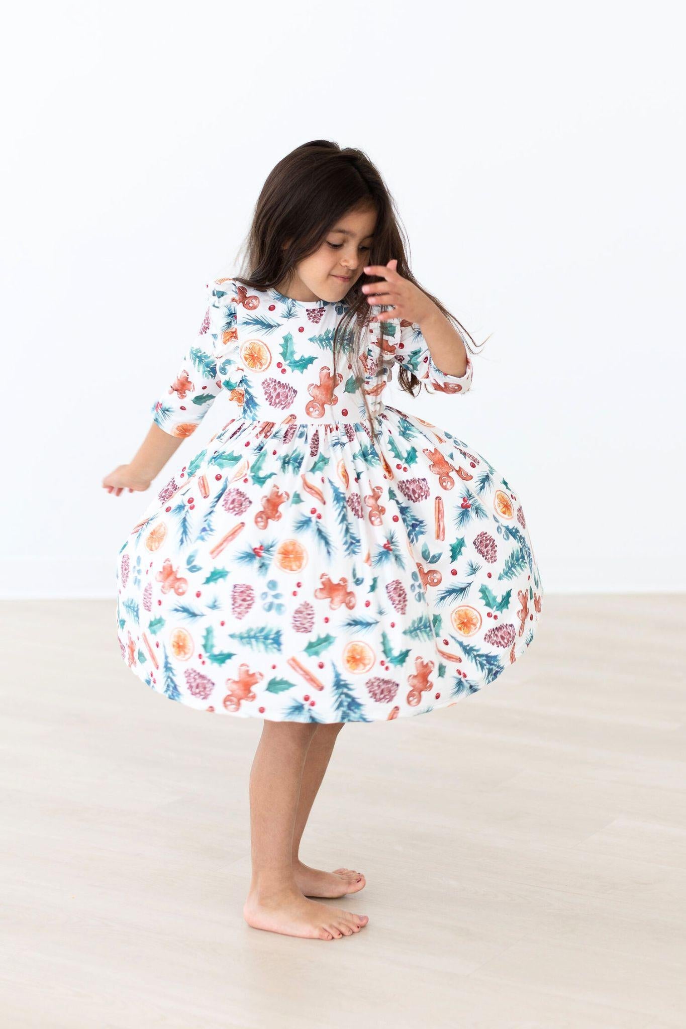 Classic Christmas Ruffle Twirl Dress - Mila & Rose ®