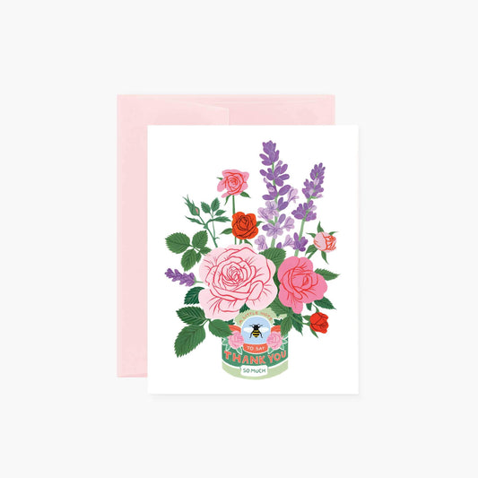 ROSE & LAVENDER Thank You Card