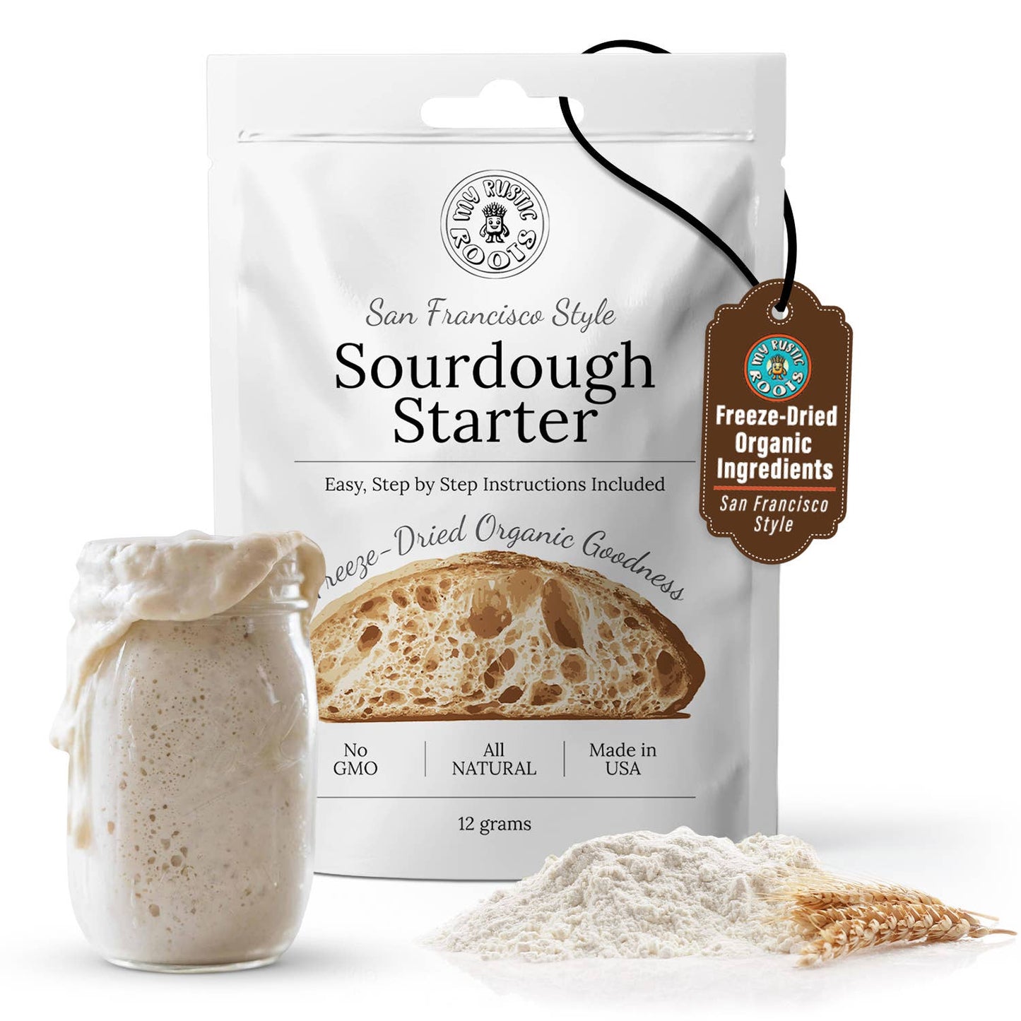 Sourdough Starter - Organic Non-GMO Freeze Dried - My Rustic Roots
