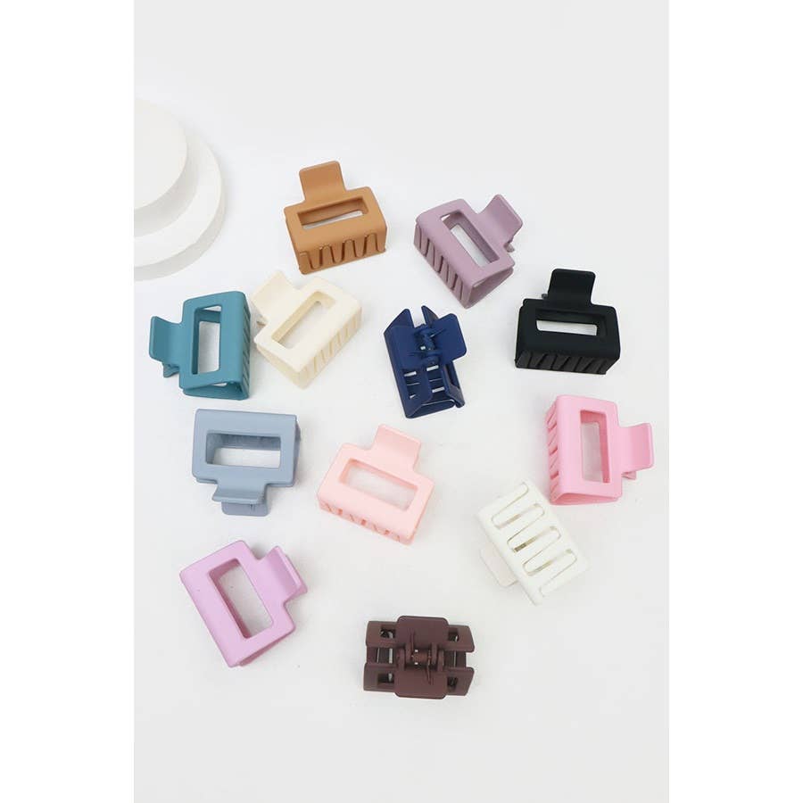 Rectangle Medium Matte Hair Claw Clip - Set of 2 - Love and Repeat