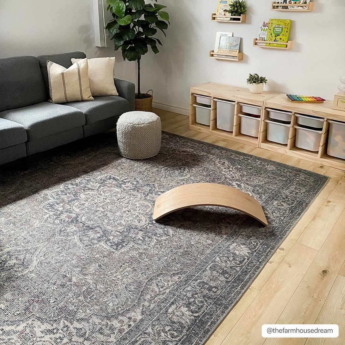 Dusty Sage Washable Persian Rug - Boutique Rugs