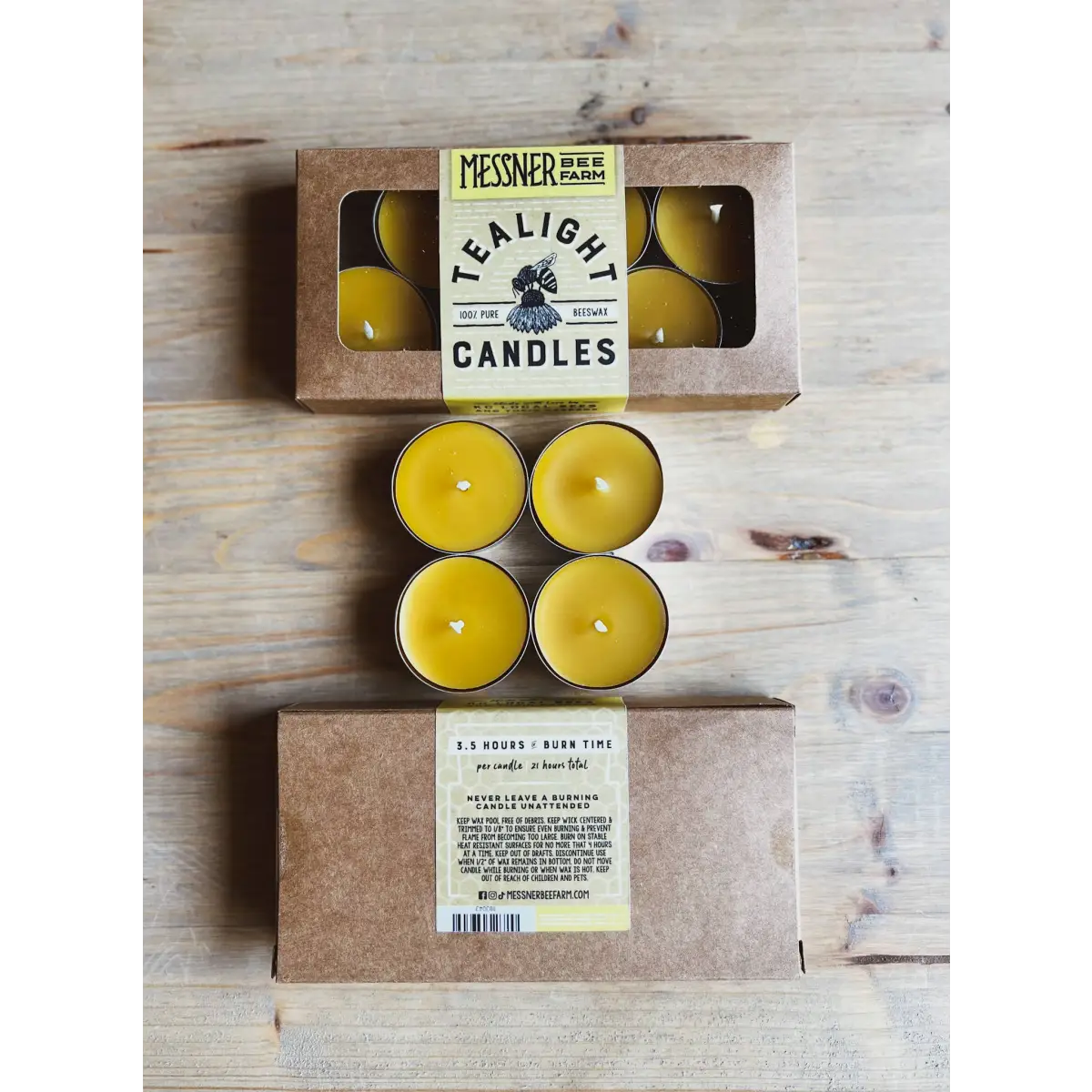 Beeswax Tealights - Box of 6 - Messner Bee Farm