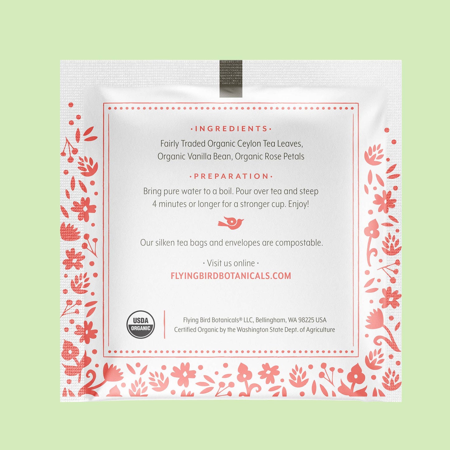 Vanilla Rose Ceylon Tea - Individual Envelope