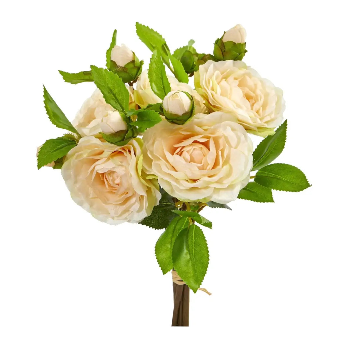 11” Camellia Artificial Flower Bouquet (Set of 4) - Peach - Nearly Natural