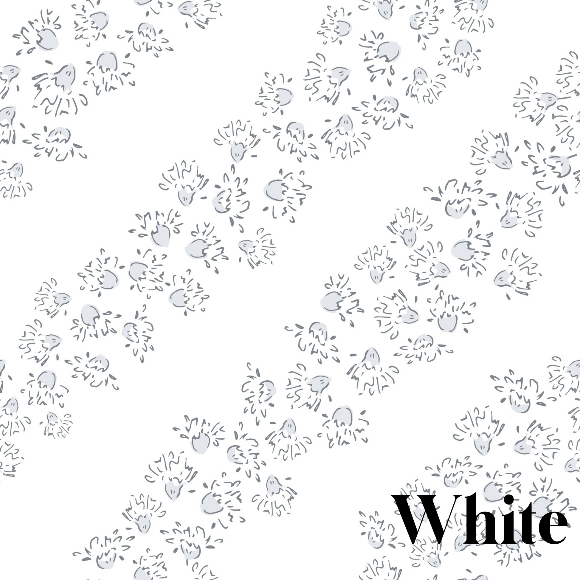 Winnie Wallpaper by Melissa Johnson Design - Sample 1 foot by 1 foot / White - Loomwell Home Goods
