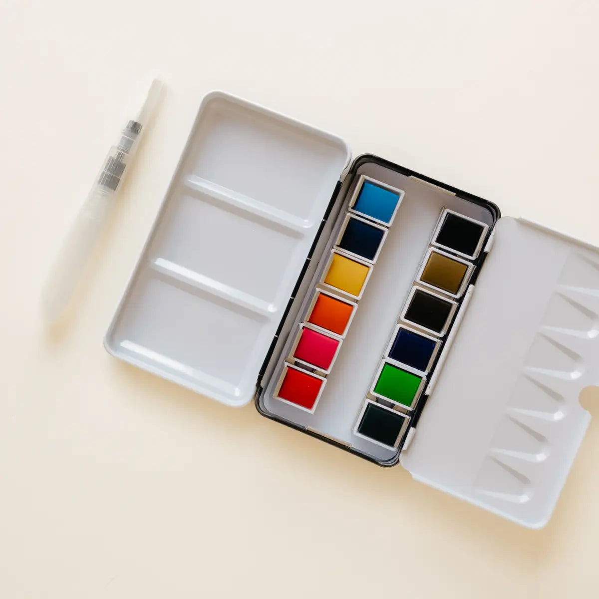 Watercolor Paint Palette - 12 Color Tin for Travel - bailey rae studio
