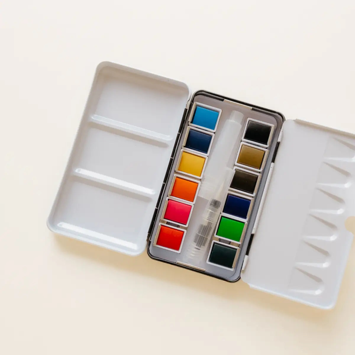 Watercolor Paint Palette - 12 Color Tin for Travel - bailey rae studio