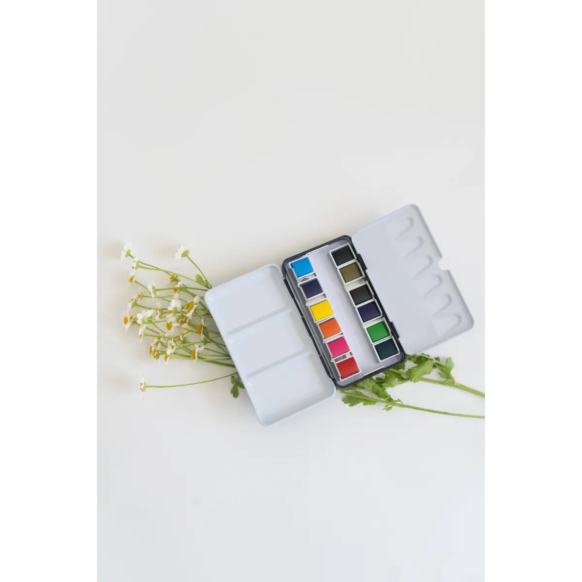 Watercolor Paint Palette - 12 Color Tin for Travel - bailey rae studio