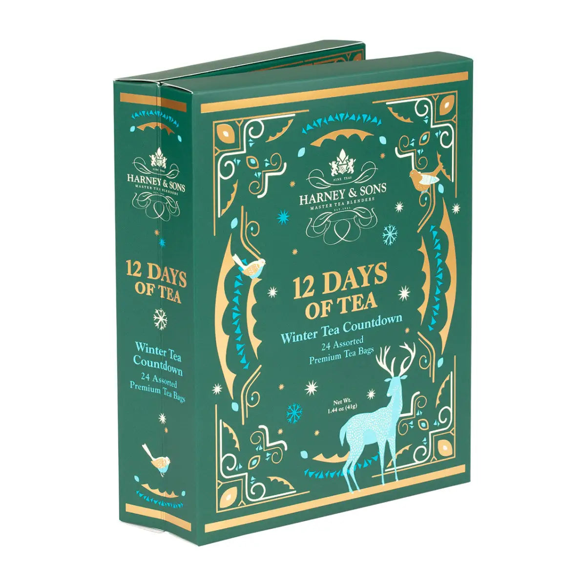 12 Days of Winter Tea - Christmas or Holiday Sampler - Teabags / Green - Harney & Sons Fine Teas
