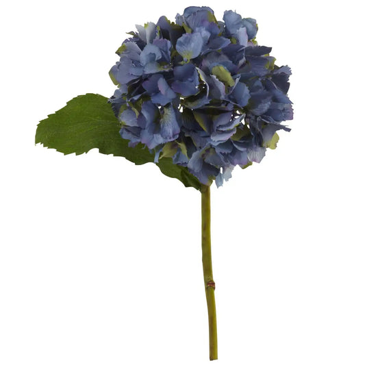 12” Hydrangea Artificial Flower (Set of 12) - Blue - Nearly Natural