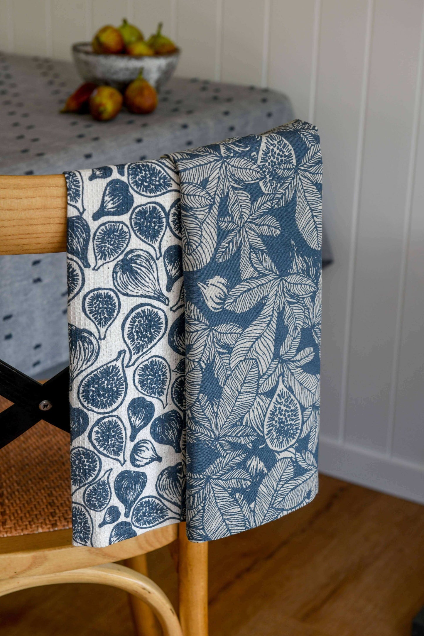 Two Tea Towels with Figs