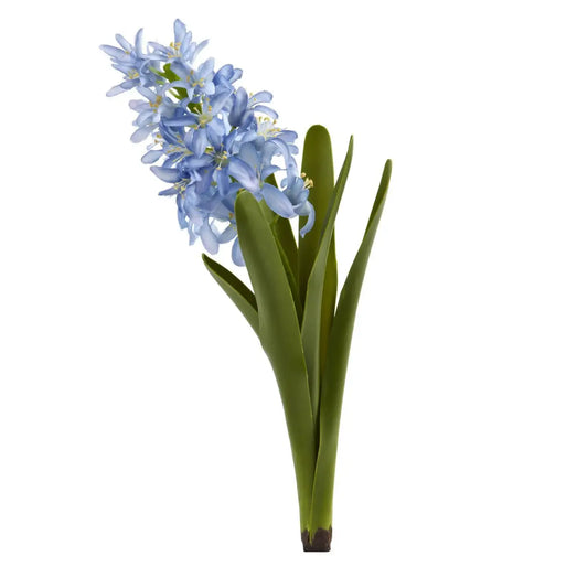 13” Hyacinth Artificial Flower (Set of 4) - Blue - Nearly Natural