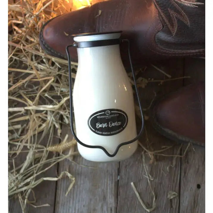 14 oz Milkbottle Candle: Barn Dance - Milkhouse Candle Company
