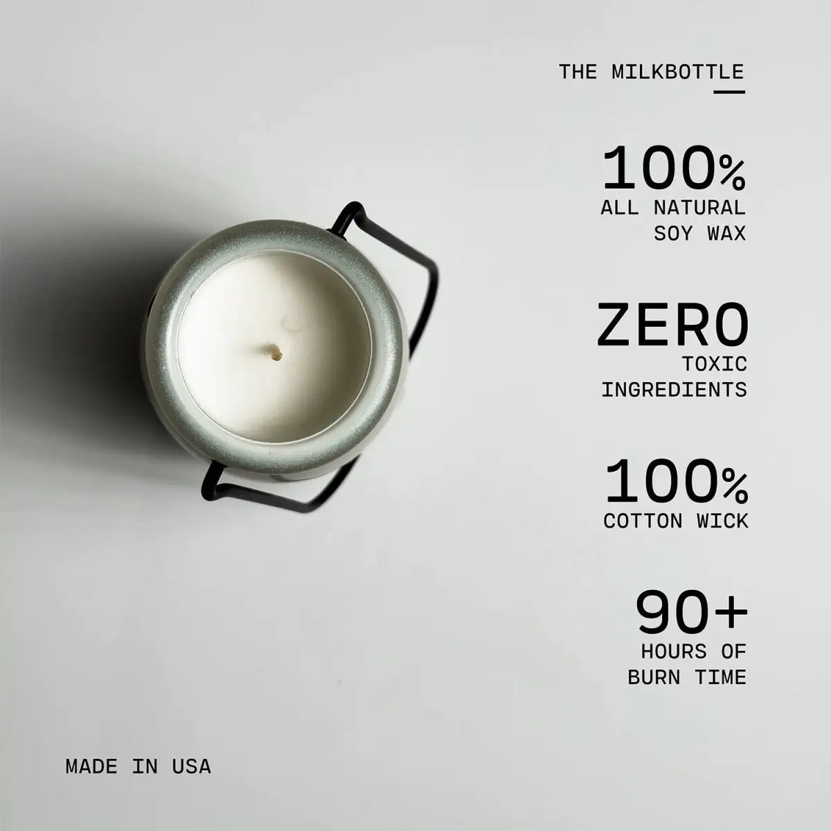 14 oz Milkbottle Candle: Eucalyptus Lavender - Milkhouse Candle Company