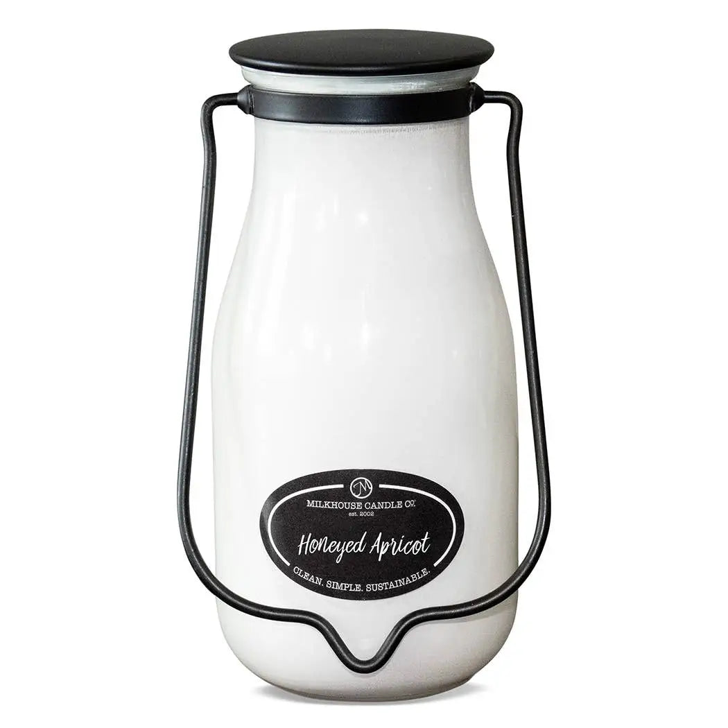 14 oz Milkbottle Candle: Honeyed Apricot - Milkhouse Candle Company