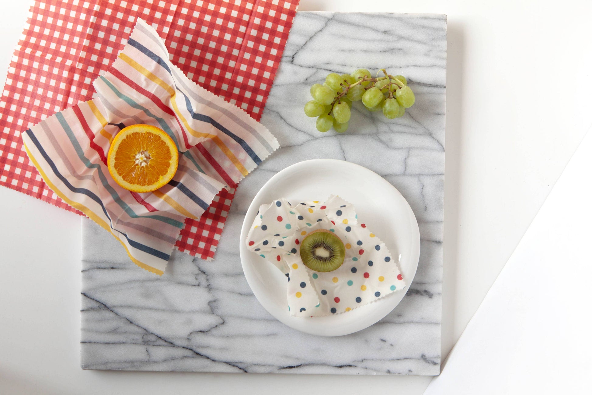 Beeswax Wrap Set of 3 - Gingham Dot and Stripe - Ecologie