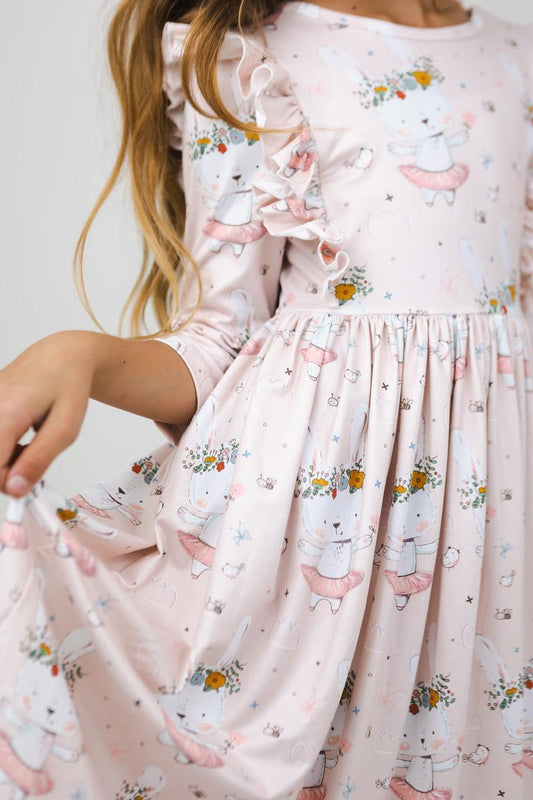 Don't Worry, Be Hoppy Ruffle Twirl Dress