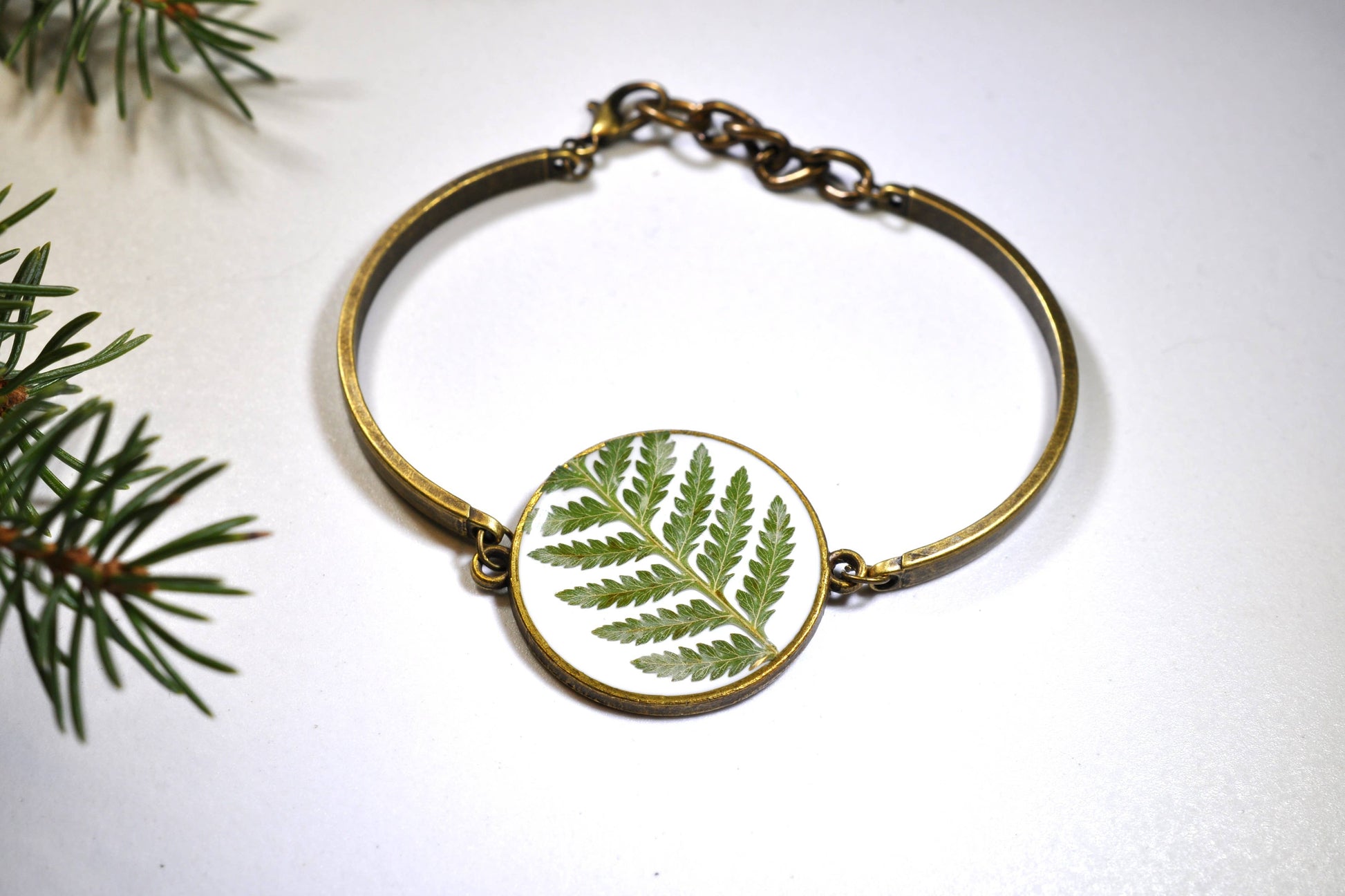 Pressed Fern Bracelet