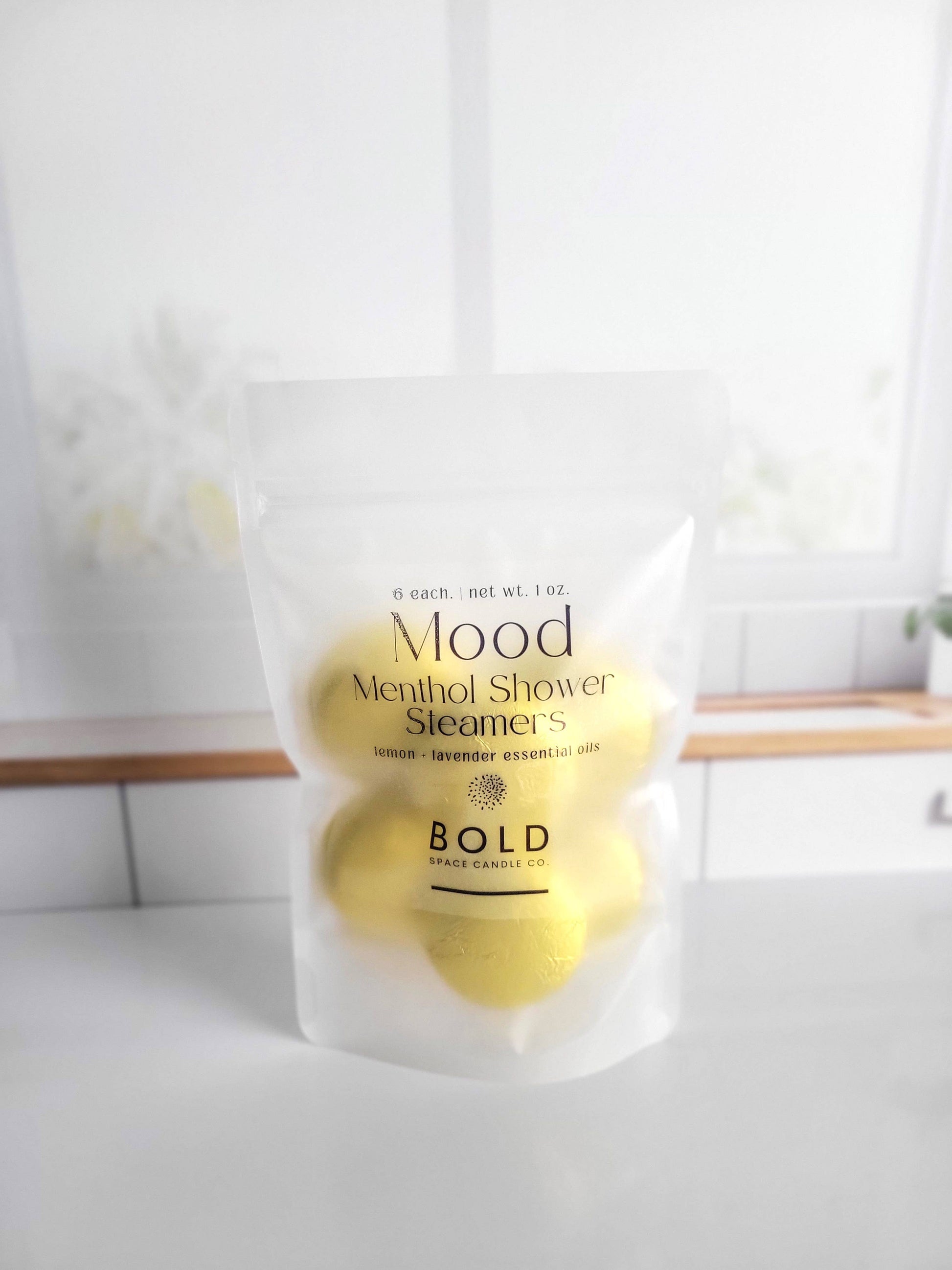 Shower Steamers – Mood - Lemon + Lavender - 6 pack - Bold Space Candle Co.