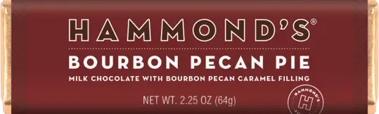 Bourbon Pecan Pie - Milk Chocolate Candy Bar - Hammond’s Candies