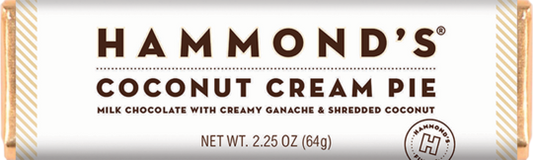 Coconut Cream Pie - Milk Chocolate Candy Bar - Hammond’s Candies