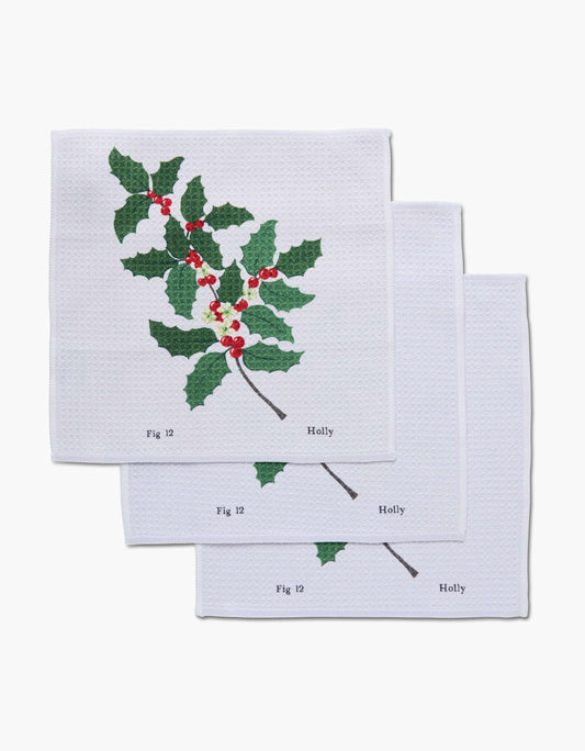 Dishcloth Set - December Holly - Geometry