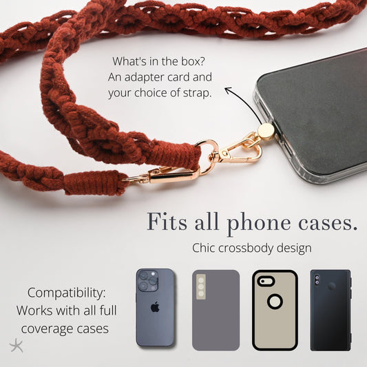 Wear Hope Macramé Crossbody Strap in Terra Cotta - Cross-Body Strap