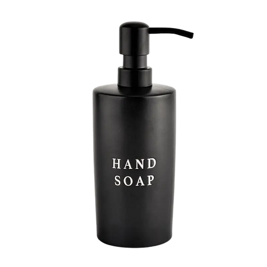 15oz Black Stoneware Hand Soap Dispenser - Sweet Water Decor