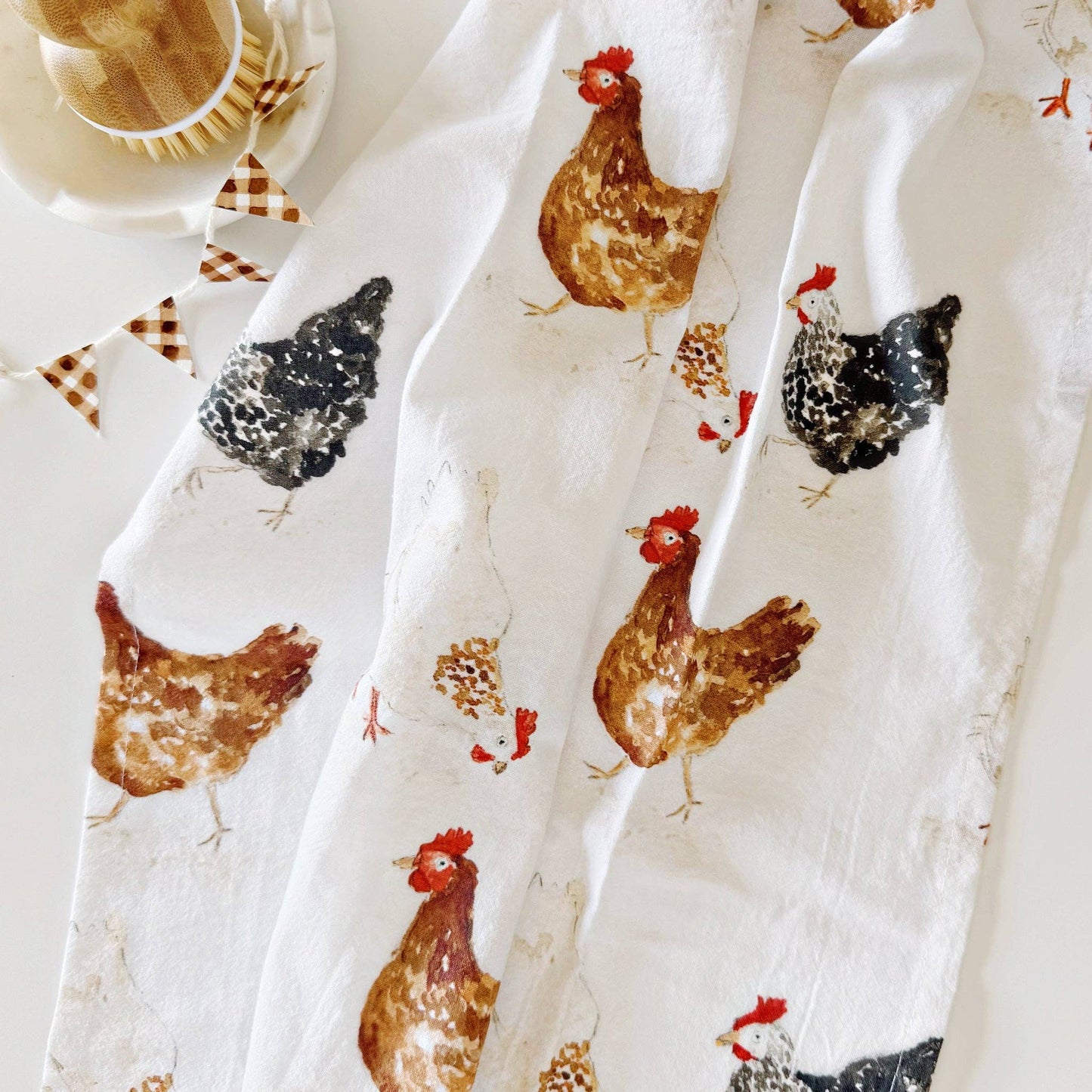 Kitchen Tea Towel - Chickens - by Emily Lex - emily lex studio