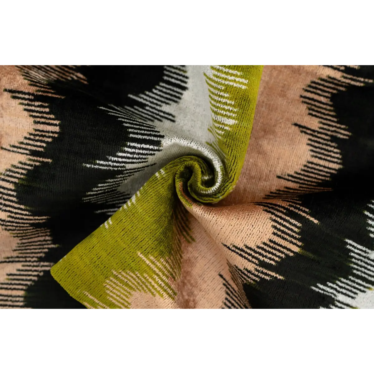 16x24 in Earthy Wave Pattern Throw Pillow Modern Beige Green Black & White Cushion for Versatile Home Décor Down