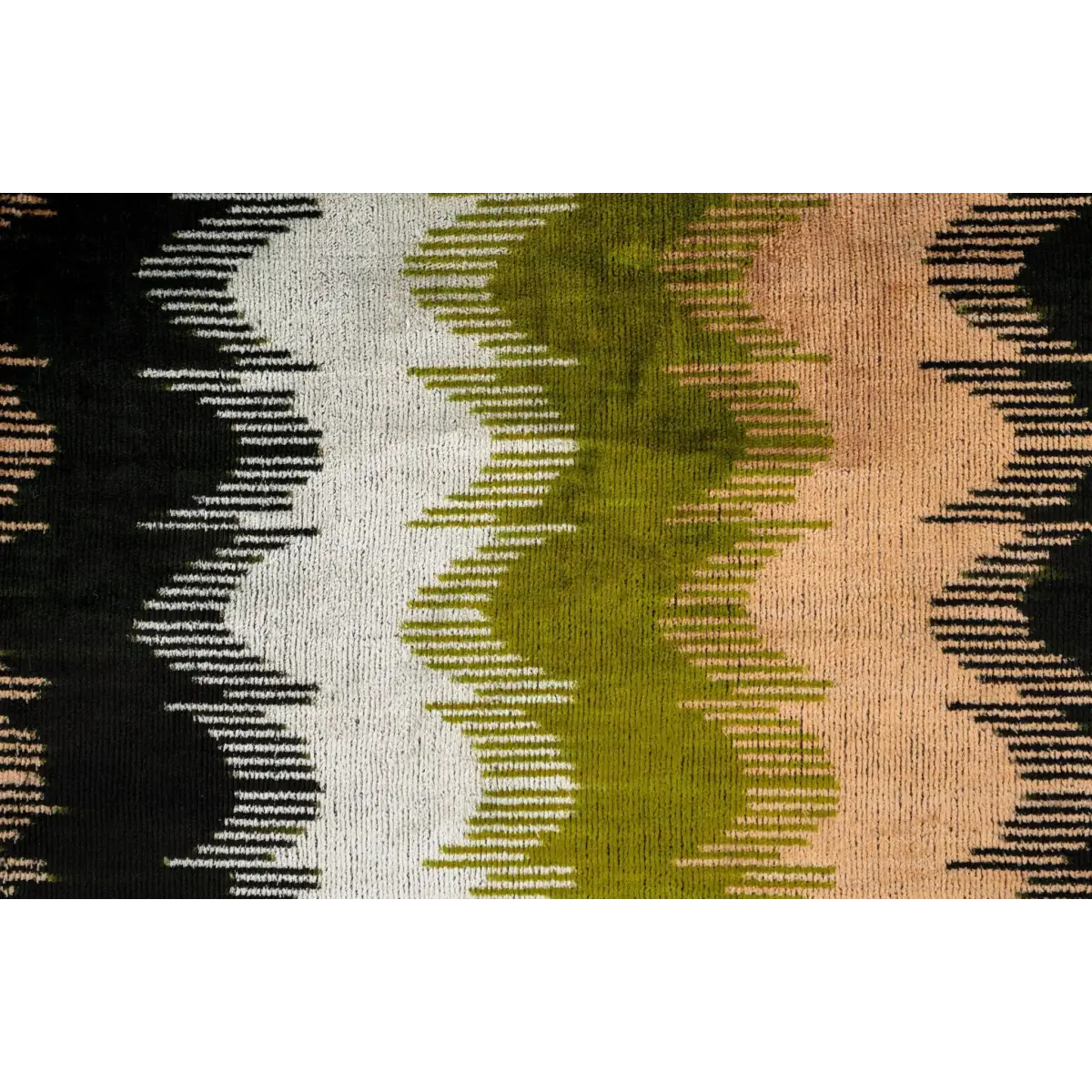 16x24 in Earthy Wave Pattern Throw Pillow Modern Beige Green Black & White Cushion for Versatile Home Décor Down