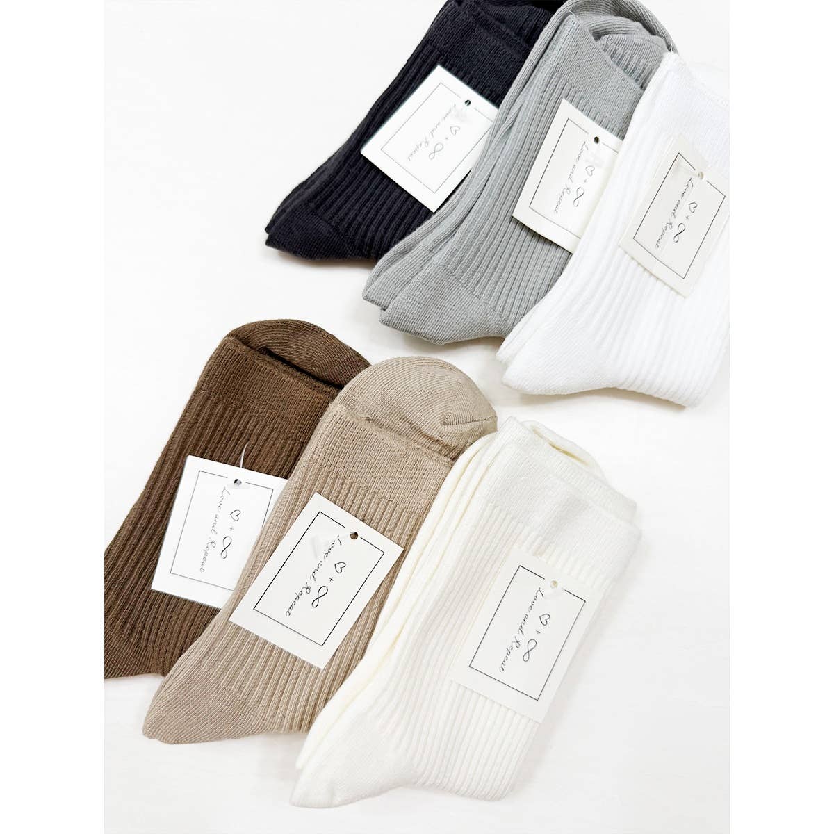 Neutral Everyday Socks - Love and Repeat