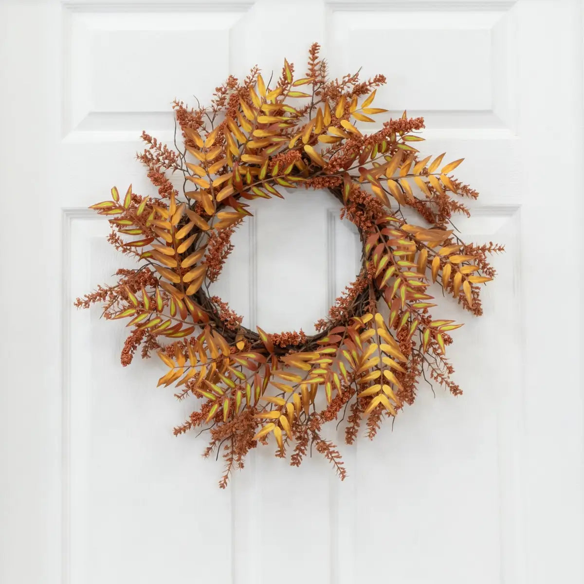 18” Harvest Berry Artificial Wreath - Nearly Natural