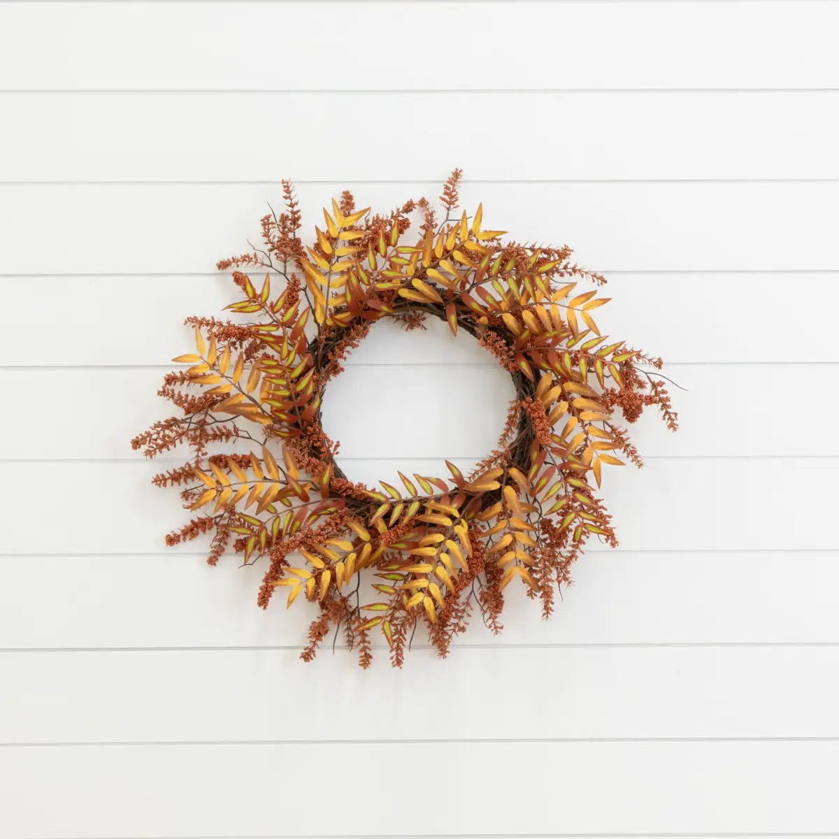 18” Harvest Berry Artificial Wreath - Nearly Natural