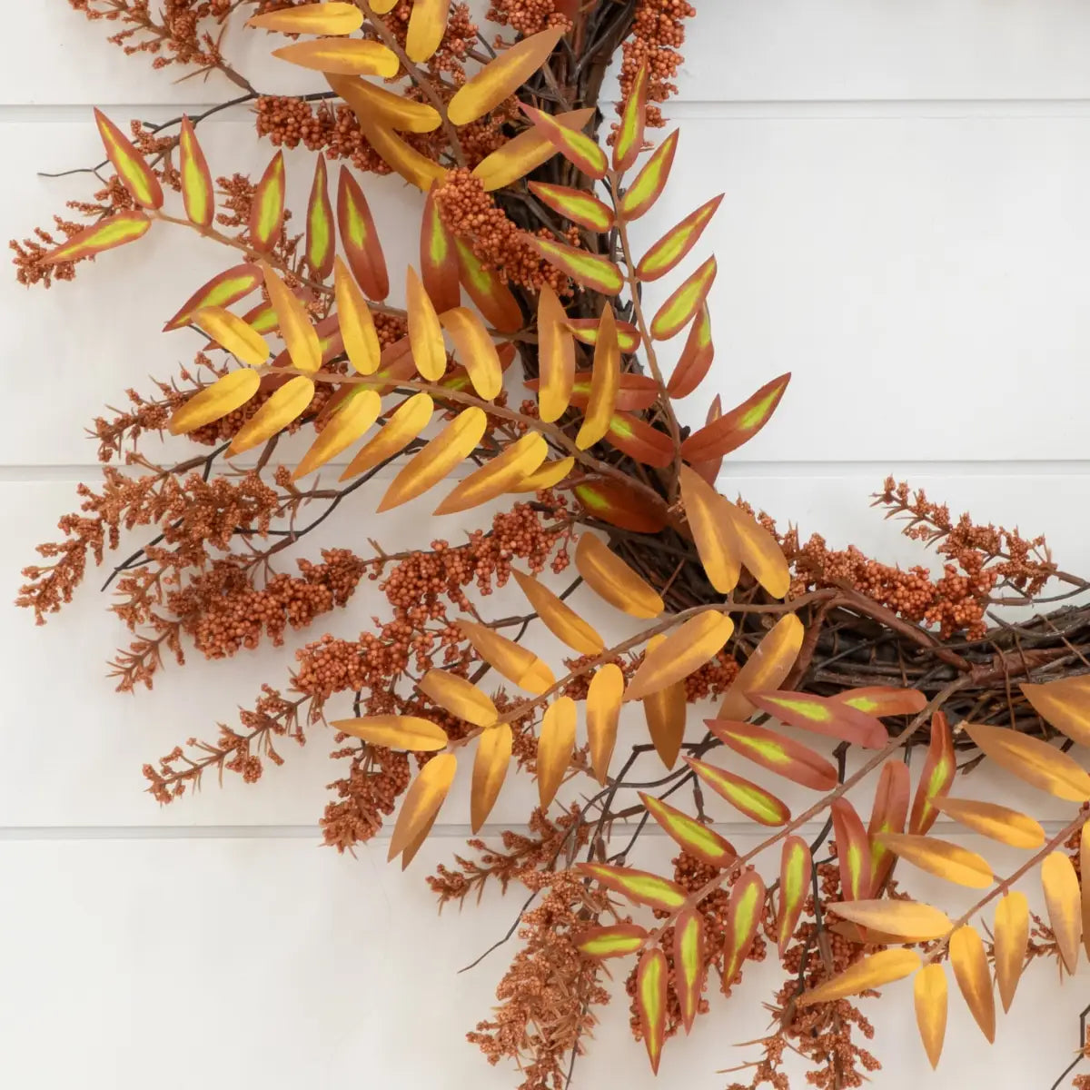 18” Harvest Berry Artificial Wreath - Nearly Natural
