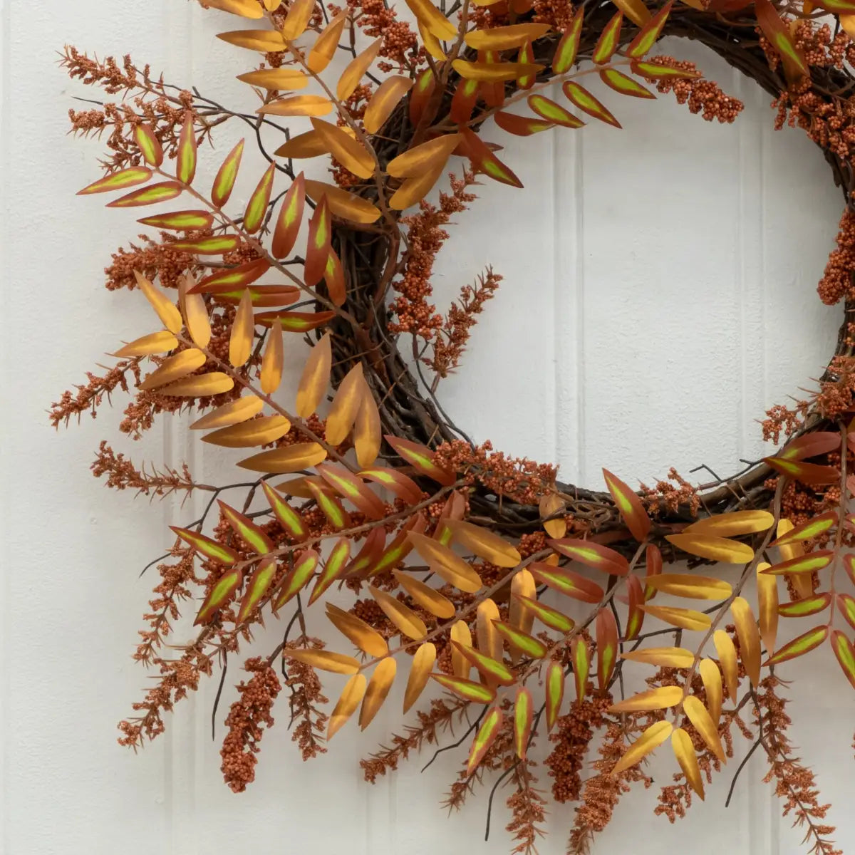 18” Harvest Berry Artificial Wreath - Nearly Natural