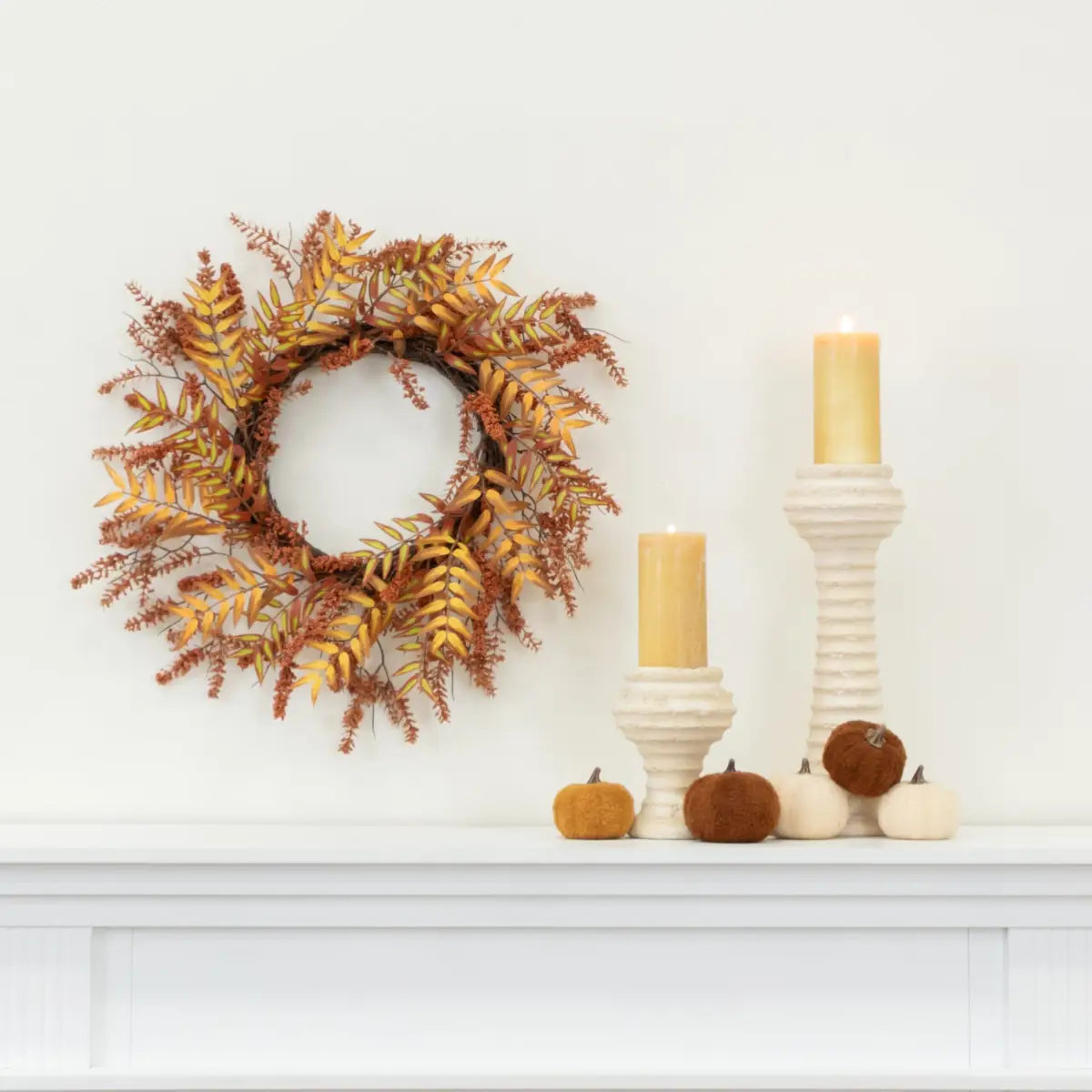 18” Harvest Berry Artificial Wreath - Nearly Natural