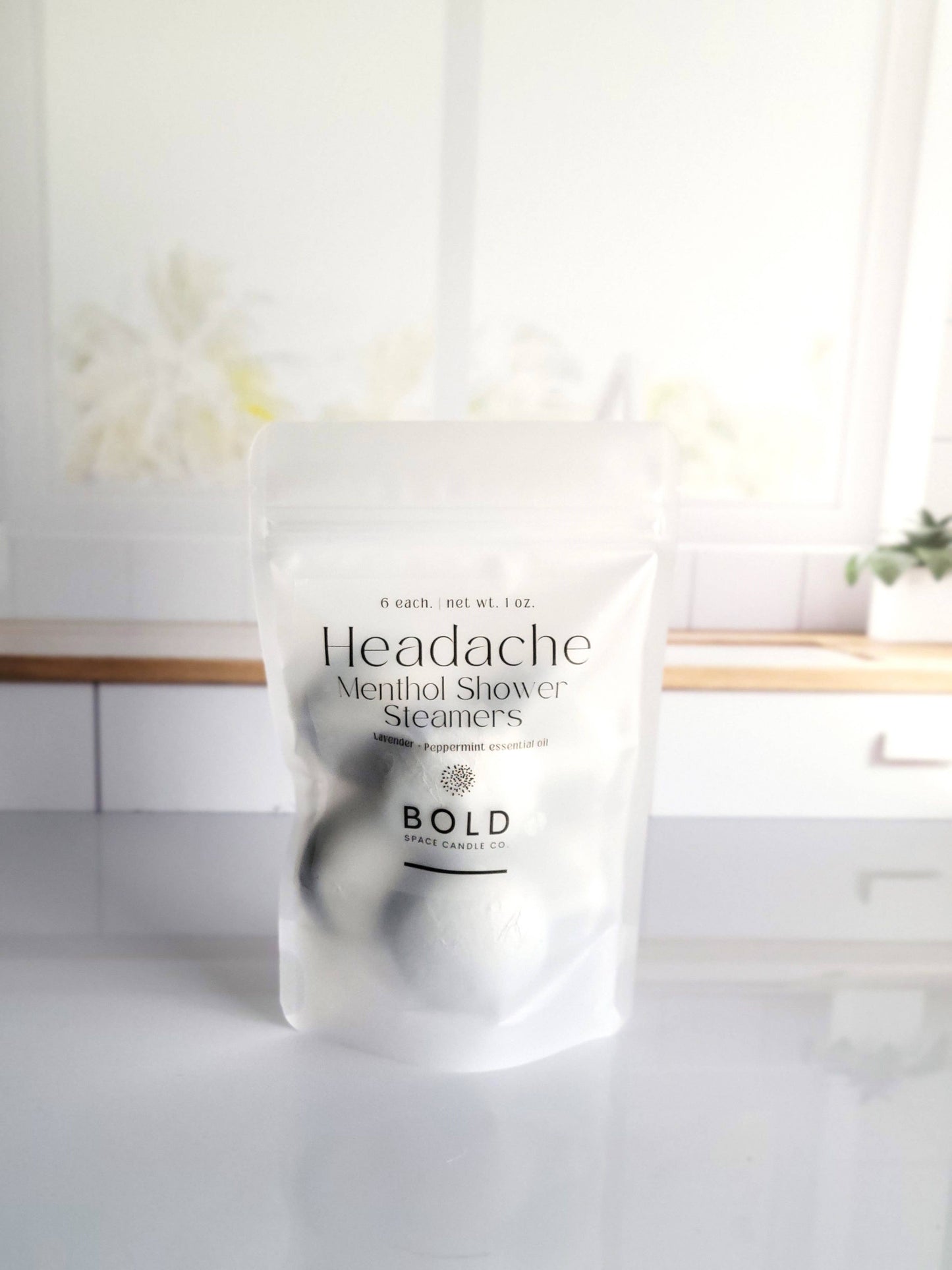 Shower Steamers – Headache Relief - Lavender + Peppermint - 6 pack - Bold Space Candle Co.