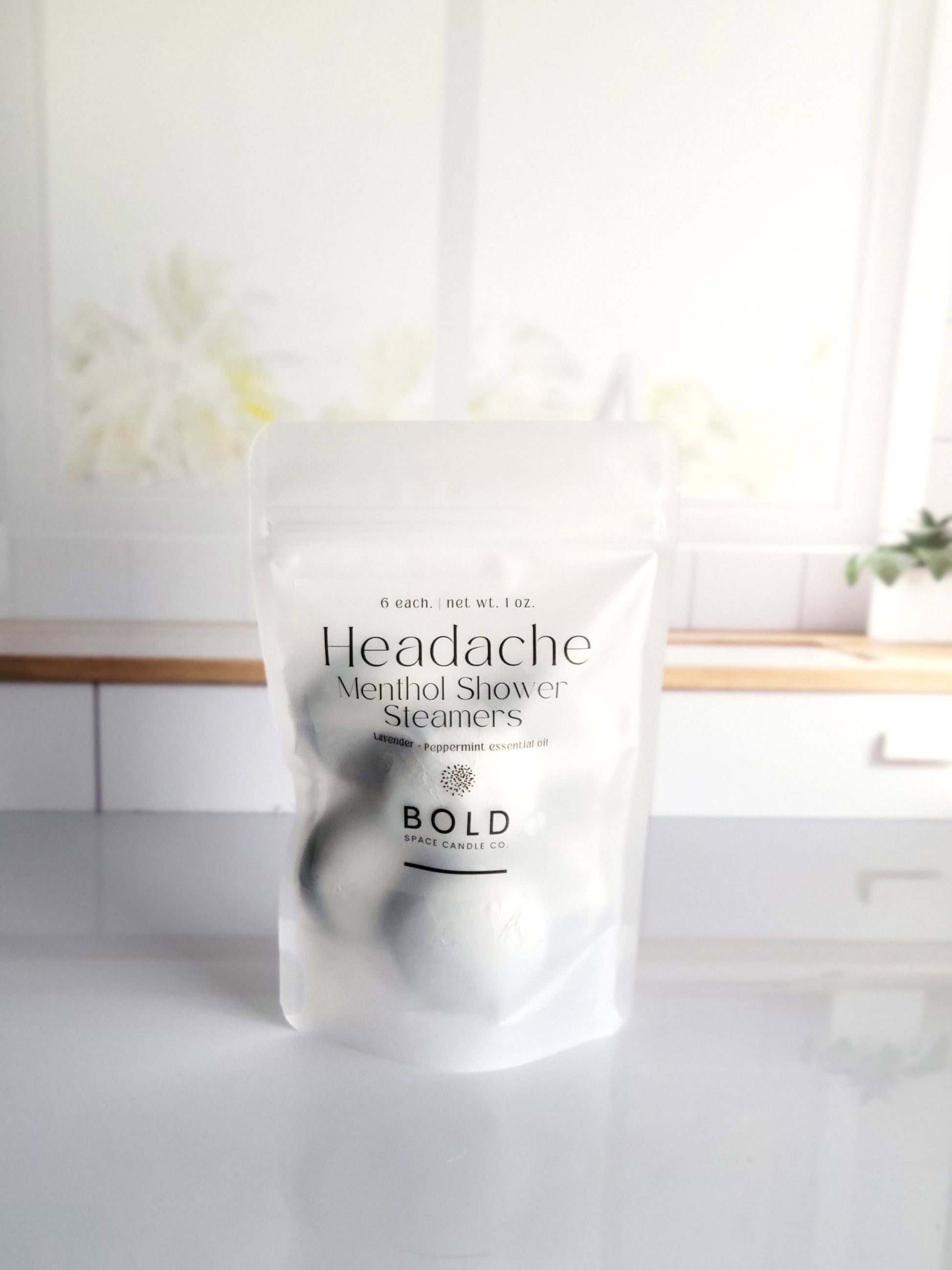 Shower Steamers – Headache Relief - Lavender + Peppermint - 6 pack - Bold Space Candle Co.