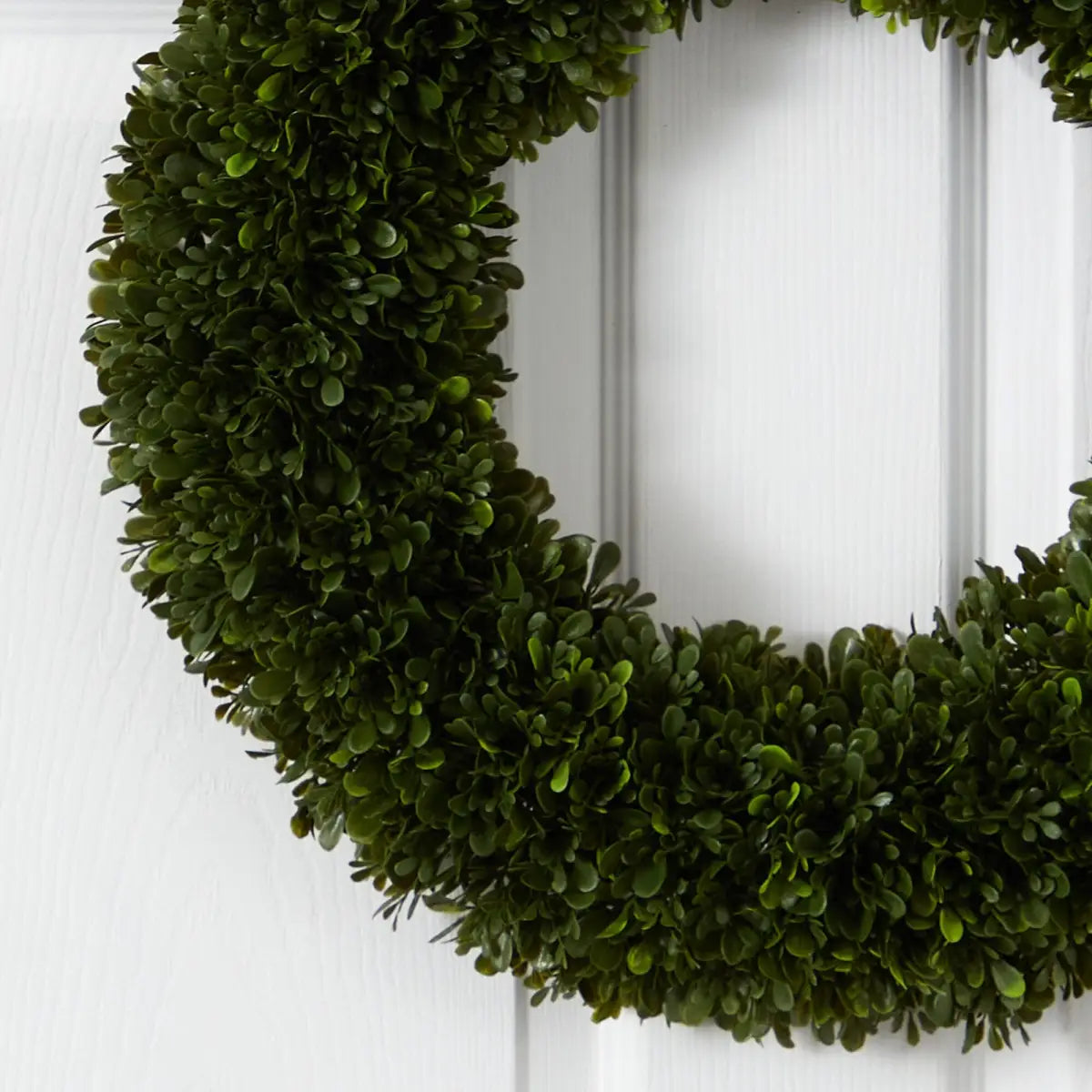 19.5” Tea Leaf Wreath UV Resistant (Indoor / Outdoor) - Nearly Natural