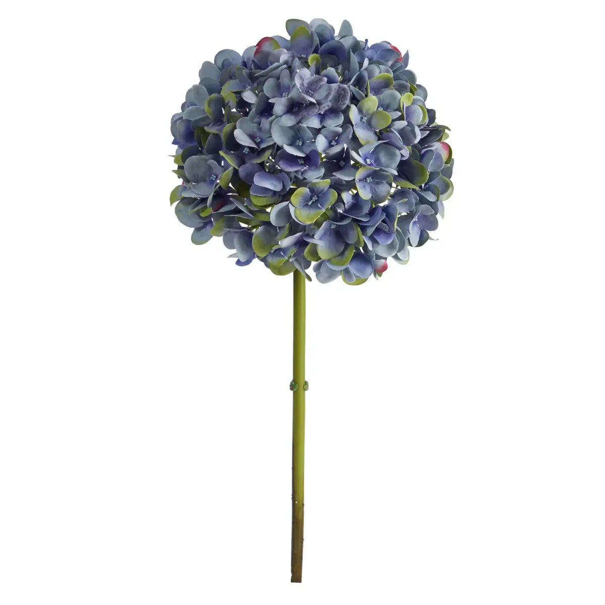 19” Artificial Hydrangea Flower (Set of 3 Silk Flower Stems) - Dark Blue - Nearly Natural
