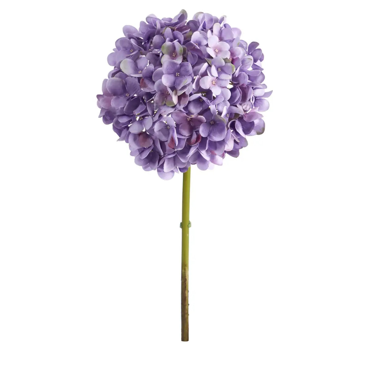 19” Artificial Hydrangea Flower (Set of 3 Silk Flower Stems) - Purple Lavender - Nearly Natural