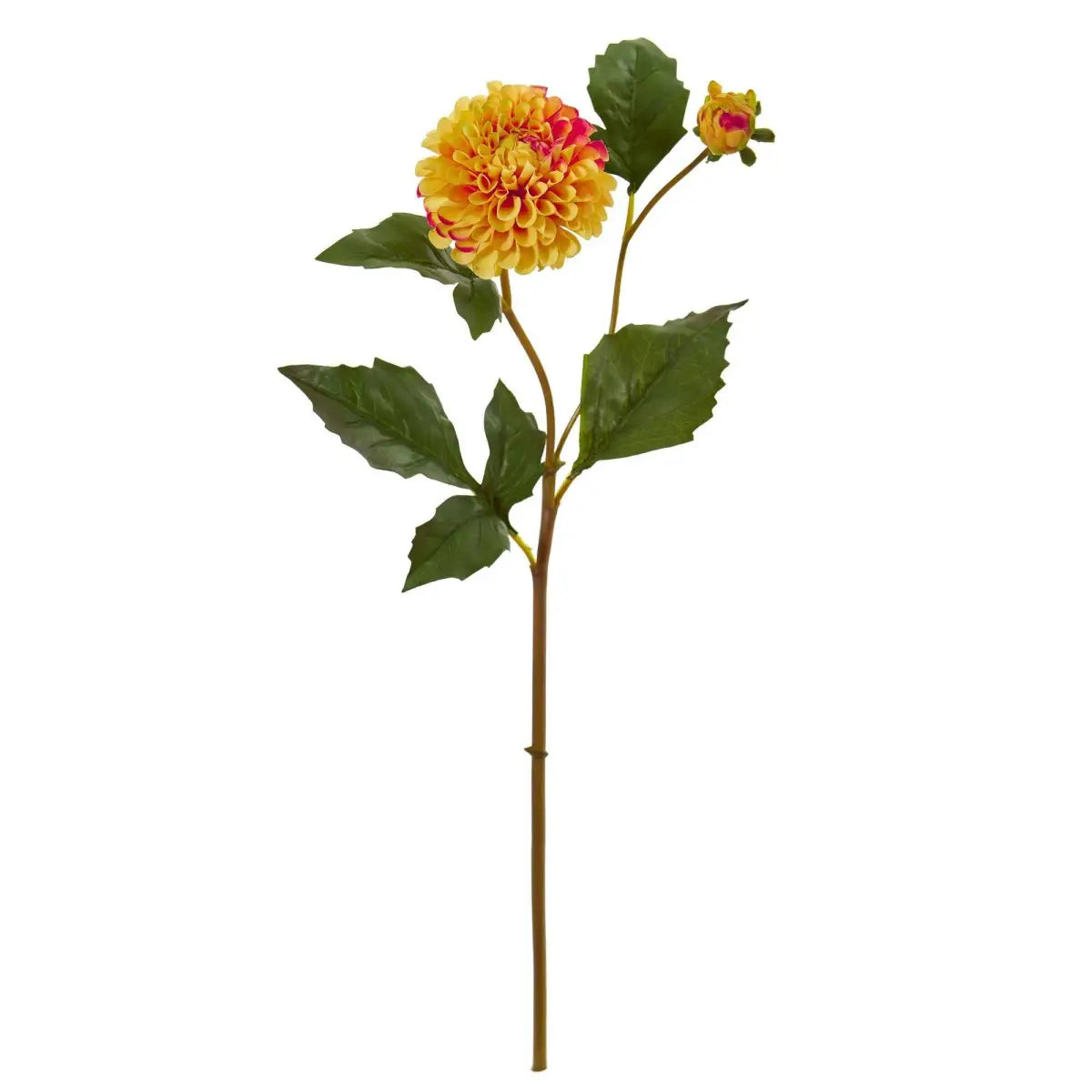 19” Dahlia Artificial Flower (Set of 6) - Gold Yellow - Nearly Natural